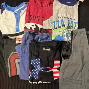 Kids Graphic T-Shirts Assortment and one vest